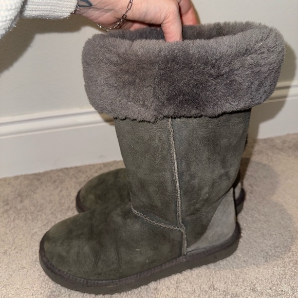 UGG Grey Classic Tall Shearling Boot